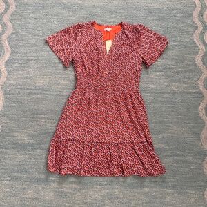 Jade Geometric Print Dress, NWT, Small